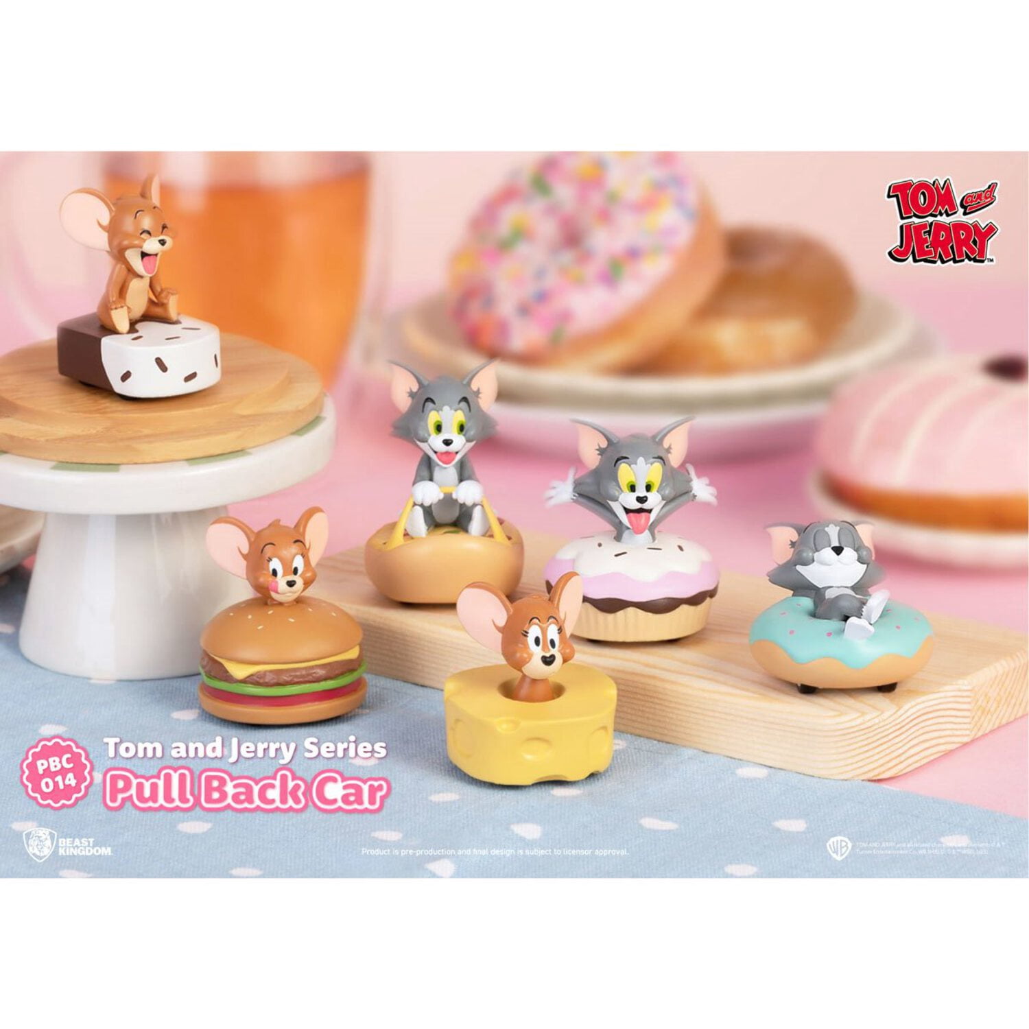 Tom and Jerry Series Pull Back Car Blind box Set(6pcs)(Pull Back Car)