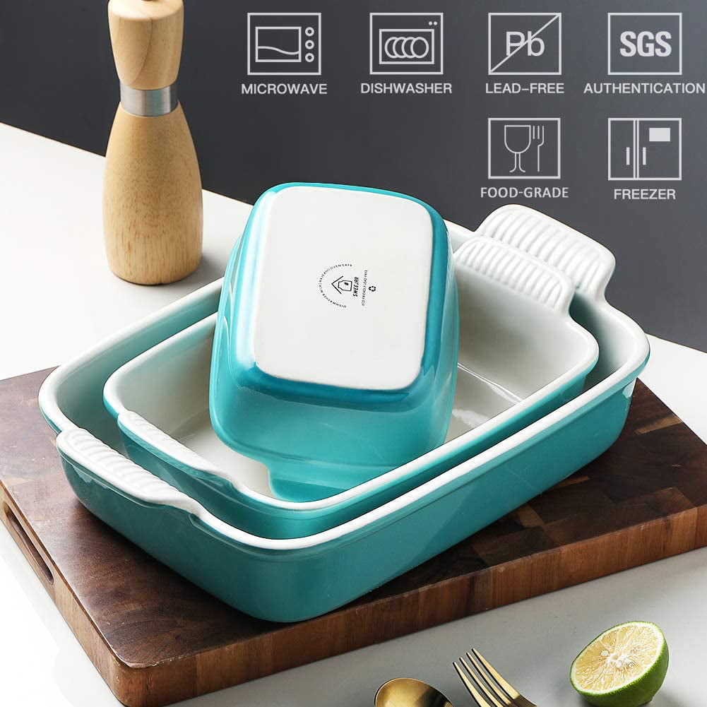 Jade Sweejar Ceramic Bakeware-Set Baking-Dish Lasagna-Pans 