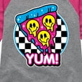 thumbnail image 3 of Instant Message - Y2K Pizza Slice - Toddler & Youth Girls Raglan Graphic T-Shirt, 3 of 6