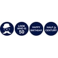 thumbnail image 2 of Darling Souvenir Look Who is 50 Birthday Stickers 190 Pcs for chocolate Candy Labels-Dark Blue, 2 of 2