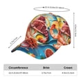 thumbnail image 2 of Gukieu Surreal Seafood Extravaganza Prin Baseball Cap, Adjustable Sweat-wicking Daily,Travel, Sports Cap, Unisex, 2 of 6