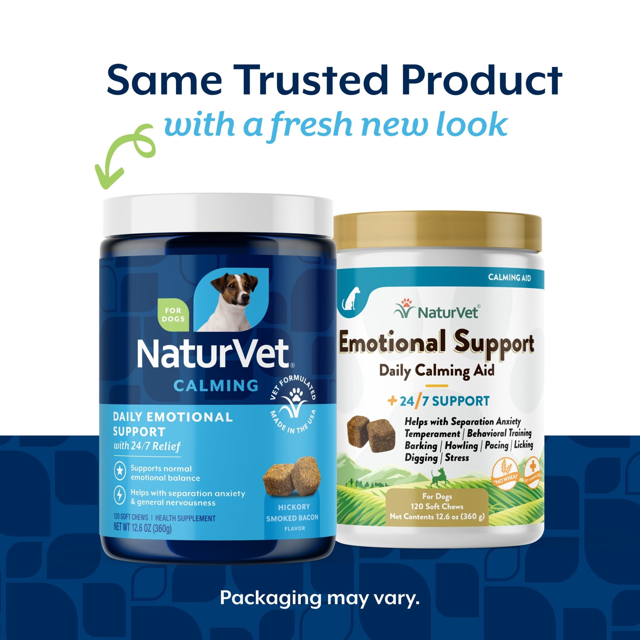 NaturVet Emotional Support + 24/7 Support Soft Chews for Dogs 120ct