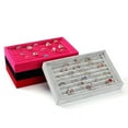 thumbnail image 5 of 2 PCs Gray Velvet Jewelry Ring Display Organizer Tray Holder Earring Storage Case, 5 of 6