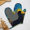 thumbnail image 4 of Hirioo Abstract Starry Sky for Silicone Oven Mitts for BBQ, Baking, Cooking, Set of 2, Heat Resistant 260℃, Non-Slip Kitchen Essentials, 4 of 6