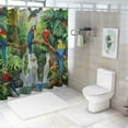 thumbnail image 7 of Orinice Shower curtain set, paradise parrot waterproof shower curtain with 12 hooks, bathroom décor set 69x72, 7 of 7