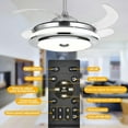 thumbnail image 4 of EAYSG 42'' Reversible Bluetooth Ceiling Fan with Light and Speaker, LED Dimmable Fandelier Ceiling Fan Light with Remote Control Retractable Invisible Music Player Chandelier for Living Room, 4 of 9