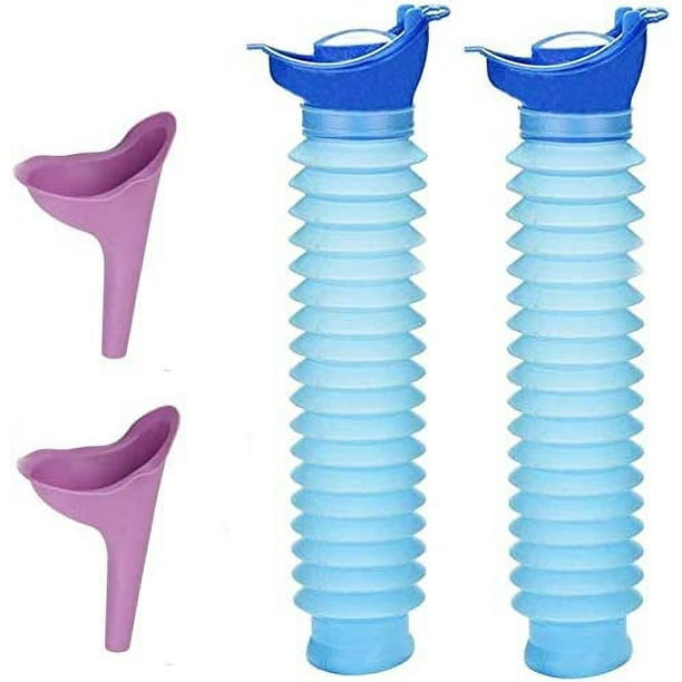 Urinario de emergencia para inodoro, embudo para urinario al aire libre, 4 piezas de cubierta de inodoro para hombres, mujeres y niños, dispositivo para orinar en viajes, camping, senderismo Sincero Electrónica