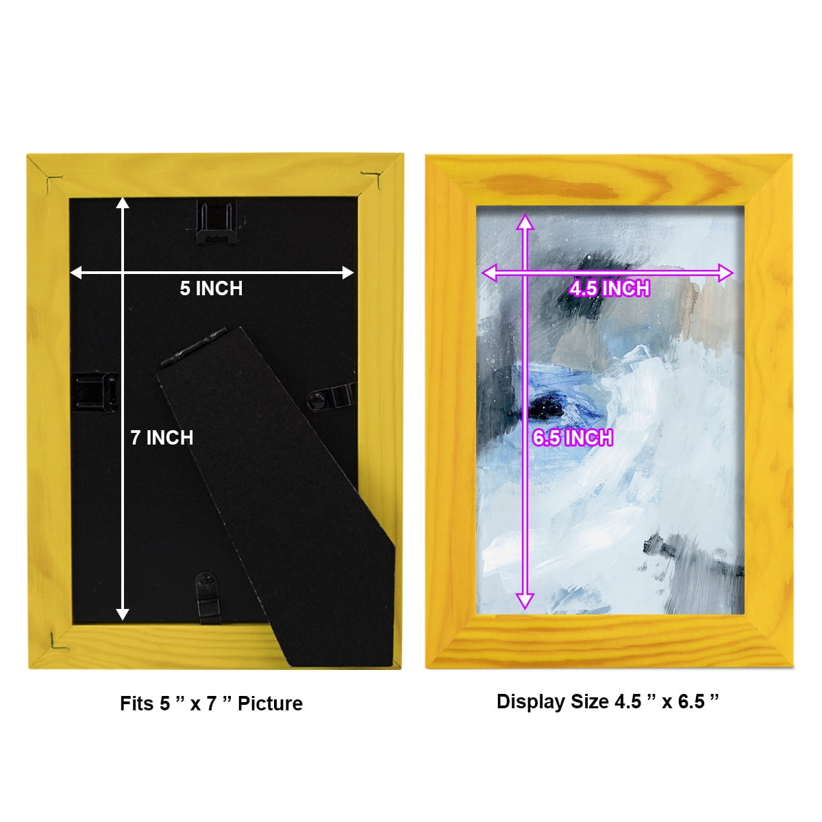 Welle I - Framed Print w/glass - Sunflower Yellow