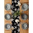 thumbnail image 6 of Starfish Table Runner, Summer Beach Nautical Ocean Sea Star Marine Life Black Cotton Linen Kitchen Table Decoration Washable Dining Tabletop Runners for Home Party Decor 13x90 Inches, 6 of 9