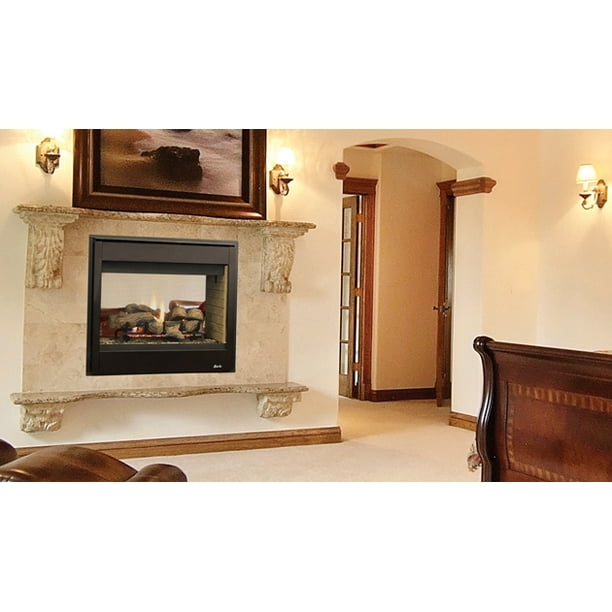 Superior Fireplaces 40" DV SeeThrough Electric Fireplace w/Black