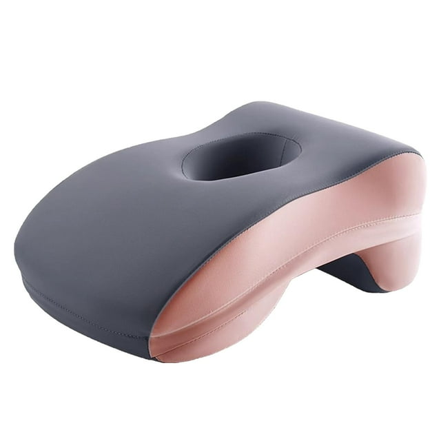Almohada para dormir, cojín de apoyo para la cabeza, suave, portátil, cojín para la cara, reposacabezas rosa