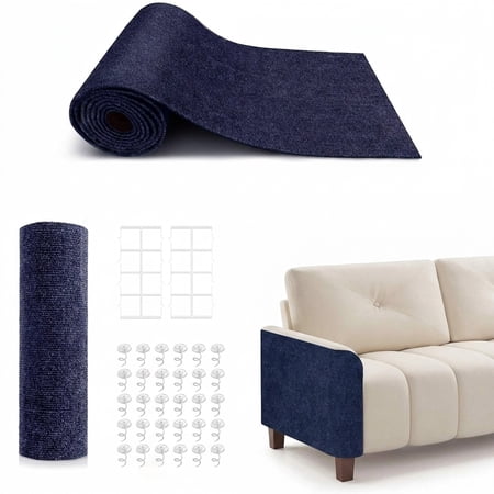 Dark Blue Self-Adhesive Cat Mat 78.7 x15.8 Trim-to-Fit Furniture Protector