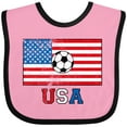 thumbnail image 3 of Inktastic USA Soccer Boys or Girls Baby Bib, 3 of 4