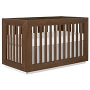 Evolur Maddox Modern Crib, Toffee and Brush White