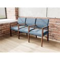thumbnail image 2 of Pemberly Row Waiting Reception 3 Seat Tandem Seating Wood Frame in Blue, 2 of 5