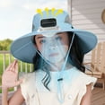 thumbnail image 5 of Wide Brim Solar Fan Hat for Kids,Solar Hat Solar Powered Fan Hat with 1 Solar Power Fan,Dual Charging Mode for Boys and Girls Outdoor Fishing Camping Traval,Bucket Hats for Child, 5 of 8