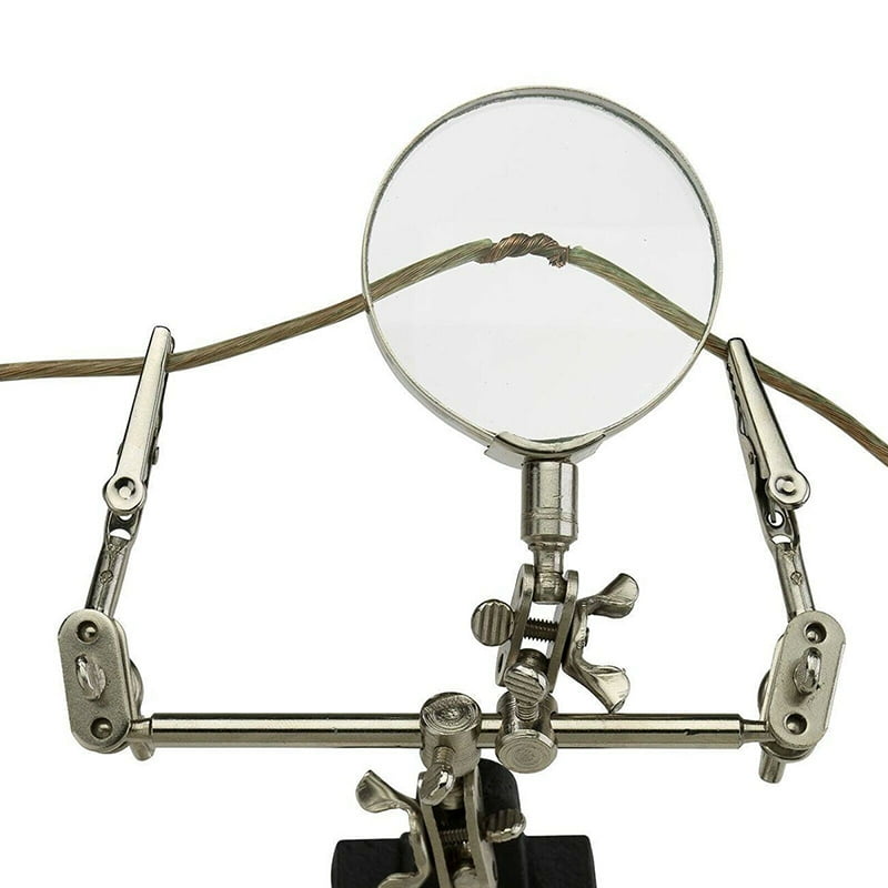 Third Hand Soldering Solder Iron Stand Holder Magnifier Helping Tool StationL WF