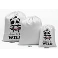 thumbnail image 2 of Darling Souvenir White Born To Be Wild Birthday Party Supplies&nbsp;Drawstring Pouches&nbsp;Favor Bags 15 Pieces, 2 of 5
