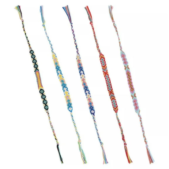 K-KED 5 Pcs Bangle Bracelets for Women Woven Fashion Nepal Friendship