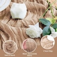 thumbnail image 3 of Wokceer Cheesecloth Table Runner 12Pack 10FT Nude Brown Christmas Gauze Cheese Cloth Table Runner For Party Rustic Sheer Table Runners For Baby Bridal Shower Wedding Easter Decor, 3 of 9