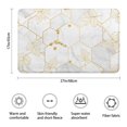 thumbnail image 3 of White Gold Leaf Marble Pattern Bathroom Rugs Mat,Non Slip Microfiber Bathroom Rug,Rubber Backing,Soft Bathroom Mats for Bathroom Floor,Tub and Shower,17x27in(43x68cm), 3 of 5