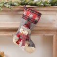 thumbnail image 1 of Saco de medias navideñas, bolsa de dulces, decoraciones navideñas para el hogar, muñeco de nieve, Papá Noel, calcetín de Año Nuevo, decoración del árbol de Navidad, 1 of 5