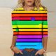 thumbnail image 1 of Xuyuer Womens Valentine T Shirts Love Heart Printed Graphic Tee Tops Spring Shirts Halloween Round Neck 3/4 Length Sleeve Graphic Tee Tops Fashion Casual Printed T-Shirt Top, 1 of 6