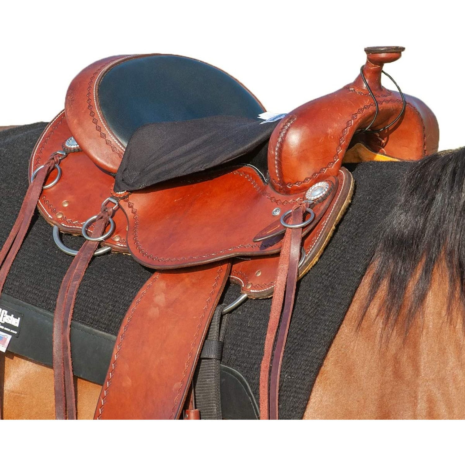 Western Tush Cushion 3/4 Foam (TCW3), Black, 1/2 thick cushion will