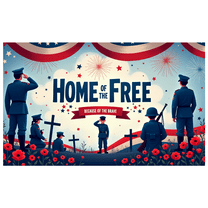 Patriotic Design Military Tribute Honoring Soldiers Memorial Day Celebration Banner for Military Events Patriotic Ceremonies Veterans Day Display