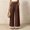 Brown, variant on Women Straight Leg Pants with Lace Hem Trim, Elastic Drawstring Waist Casual Long Trousers with Pockets, Solid Loose Daily Pants for Vacation Blue XL(XL)