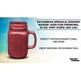 thumbnail image 3 of 10 Savannah Speckle Ceramic Mason Jars Set, 16 oz.- Stoneware, C-handle, Durable - White, 3 of 5