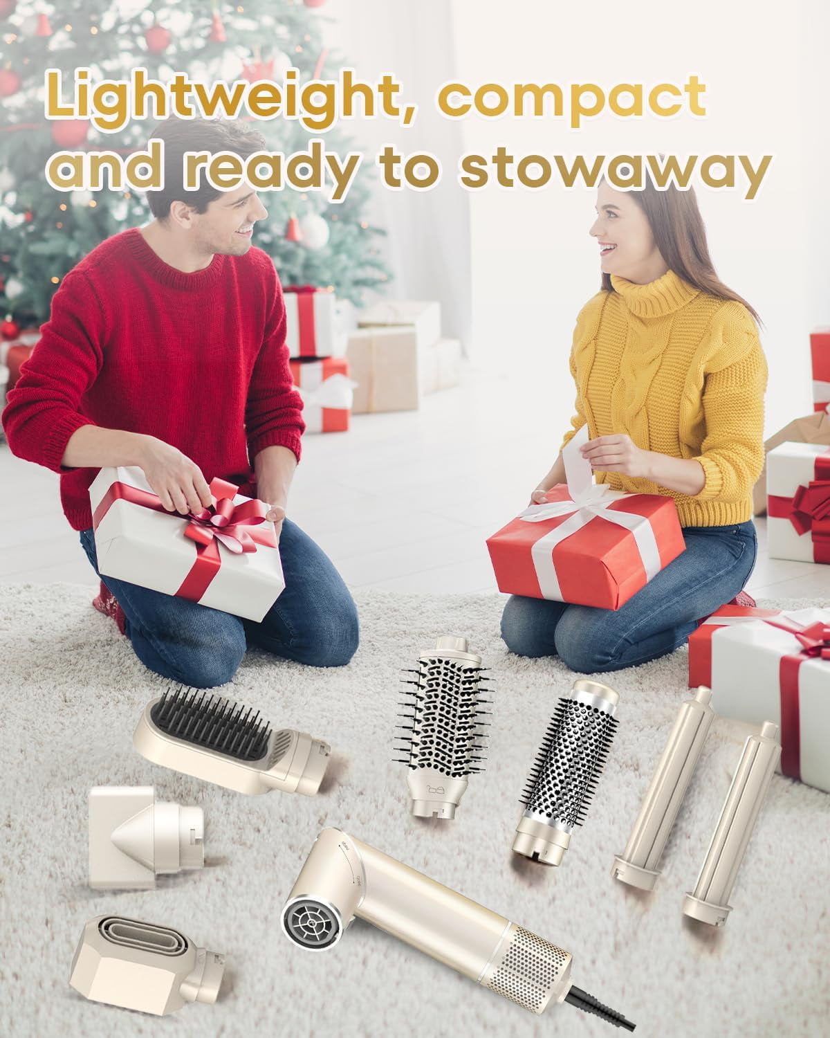 7 in 1 High-Speed Hot Air Styler 110,000 RPM Rotatable Hair Styler  Professional Frizz-Free Blow Dryer Brush, Fast Drying, No Heat Damage