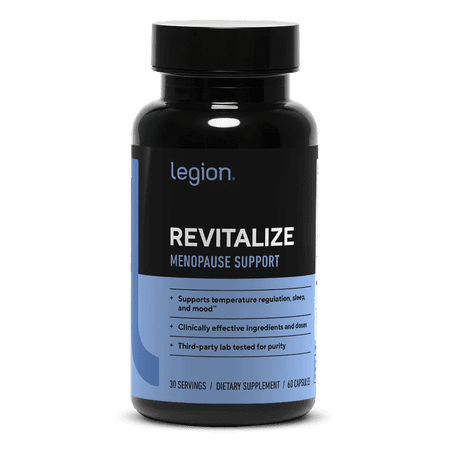 Legion Athletics Revitalize Menopause Support Supplement, EstroG-100, Soy Isoflavones & Black Cohosh, 60 Veggie Capsules