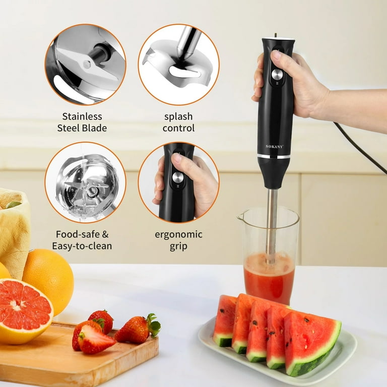 BN-LINK Hand Blender Electric 4-in-1 Immersion Handheld, 2-Speed