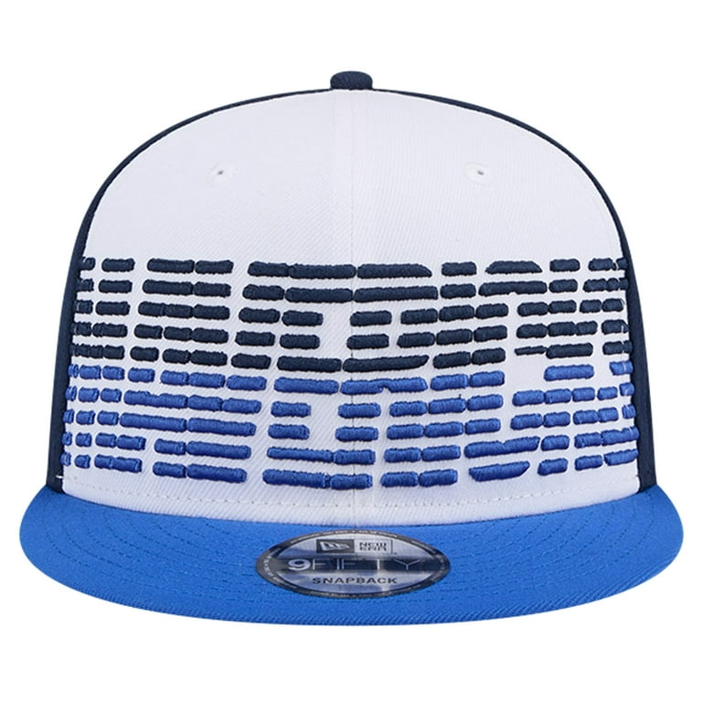 Men s New Era White Blue Dallas Mavericks Throwback Gradient Tech Font 9FIFTY Snapback Hat Walmart