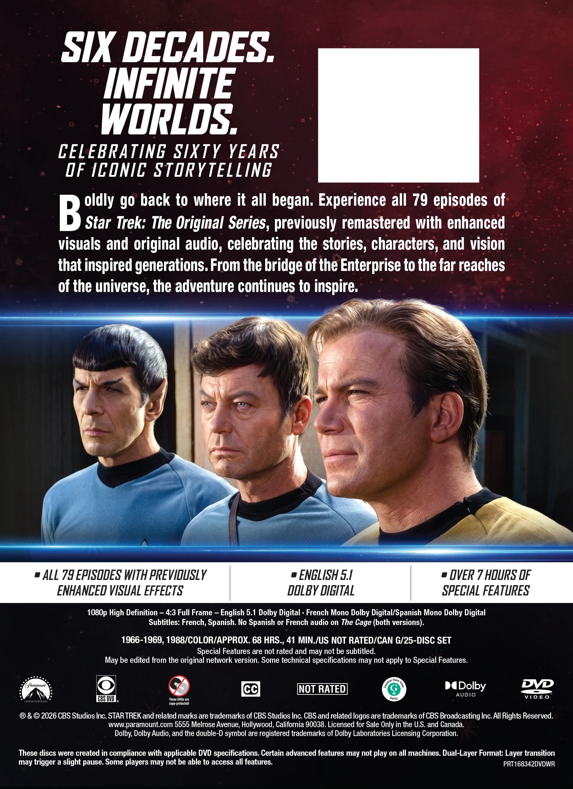 Star Trek: Complete Original Series 60th Anniversary (DVD) Paramount, Action, Sci-Fi