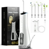 Bokyan Water Flosser for Teeth, cordless 300 ml Portable Oral Irrigator, Electric Flossing Cleaner, Water Picks for Dental Hygiene