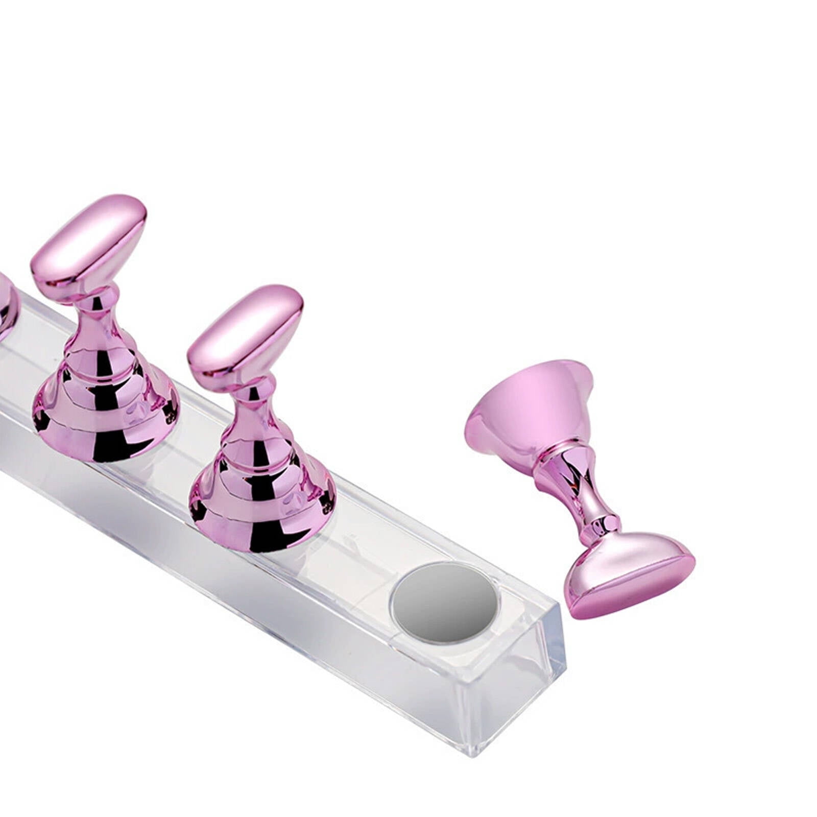 RAGUPEL Nail Stand,Nail Holder,Nail Tip Practice Holder,Pink