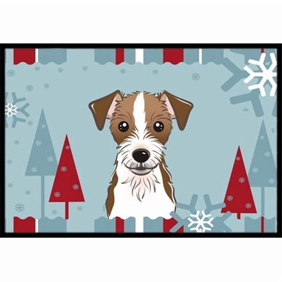 Carolines Treasures BB1698JMAT Winter Holiday Jack Russell Terrier Indoor & Outdoor Mat- 24 x 36 in.