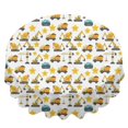 thumbnail image 2 of Excavator and Star White Pattern Round Tablecloth 70"x70", Wrinkle Resistant Wipeable Table Cover for Kitchen Dining Room Picnic Patio and Party, 2 of 4