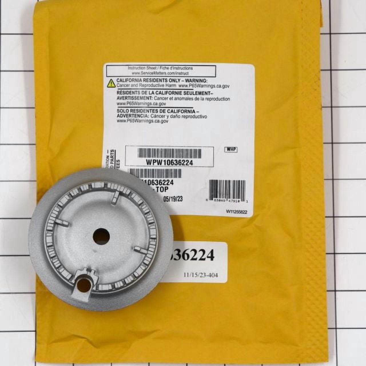 Whirlpool Range/Stove/Oven Surface Burner WPW10636224