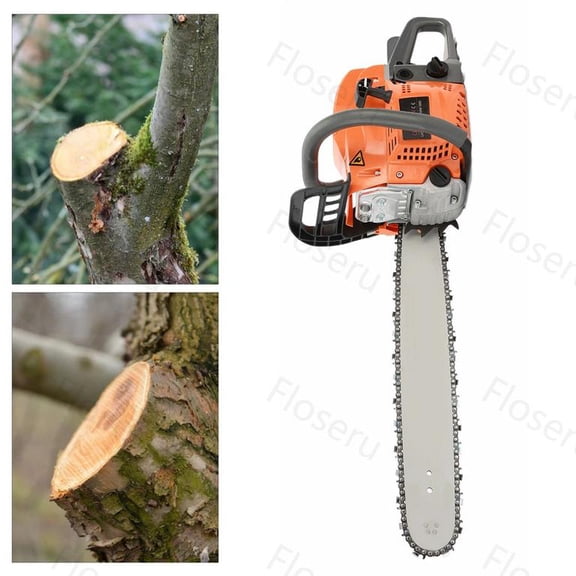 Floseru 58 Top Handle Gas Powered Chainsaw Lightweight 20 Inch Chainsaw for Efficient Wood Cutting