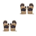 thumbnail image 3 of Bewildely Guantes para hornear Guantes para microondas Guantes aislantes Guantes aislantes de silicona de algodón, 3 of 6