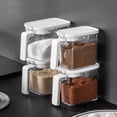 thumbnail image 4 of LShunze Condiment Jars Set, Transparent Seasoning Box with Lids and Spoons, Convenient and Neat Storage Solution for Kitchen (Transparent), 4 of 8