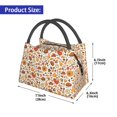 thumbnail image 2 of Fuzoiu Thanksgiving Food Print Portable Insulation Lunch Bag,Large Lunch Box,Container Reusable Leakproof Tote for Work, Travel, and Outdoor Activities, 2 of 6