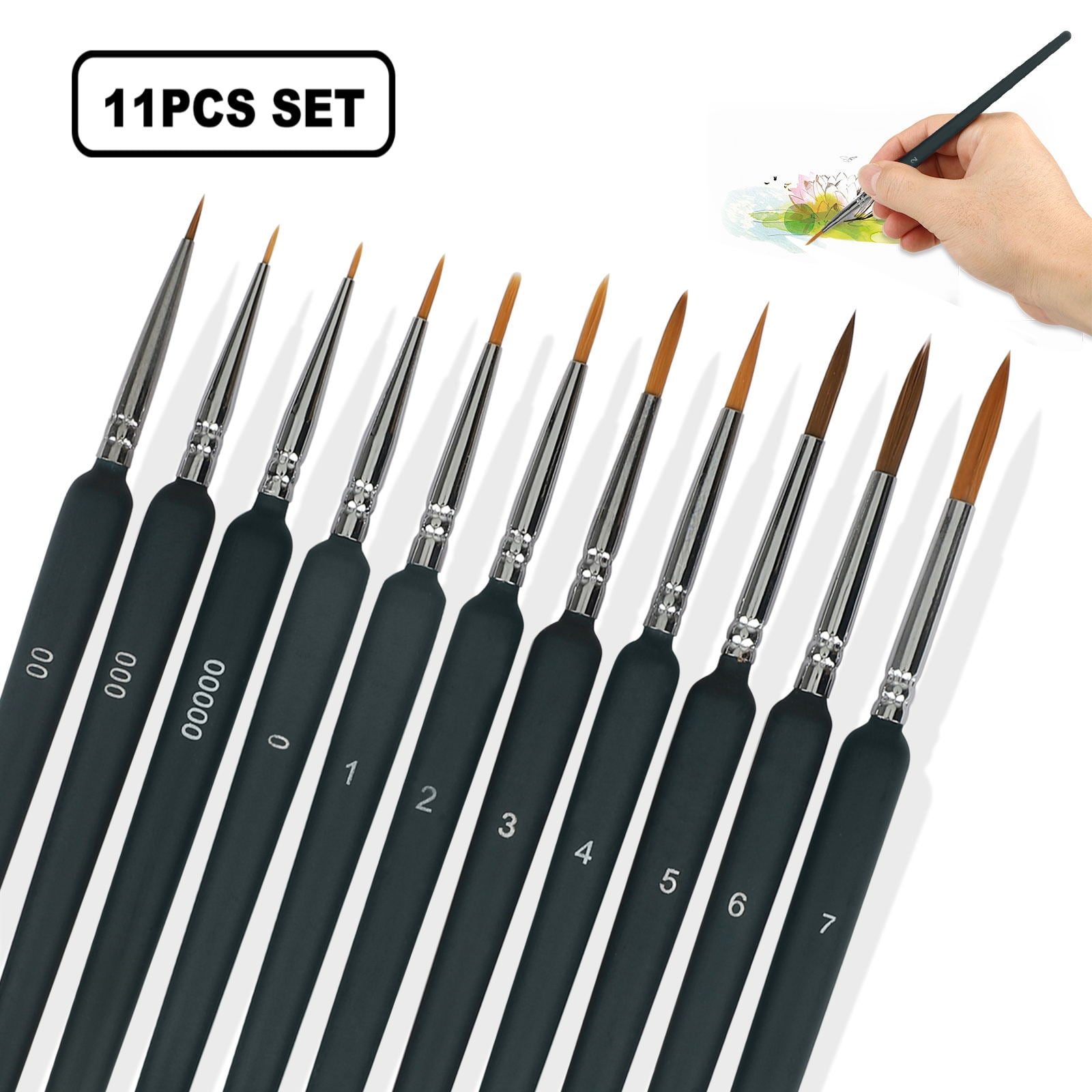 Perfect for Oil Painting 11 pcs Professional Oil Paint Brush Set 