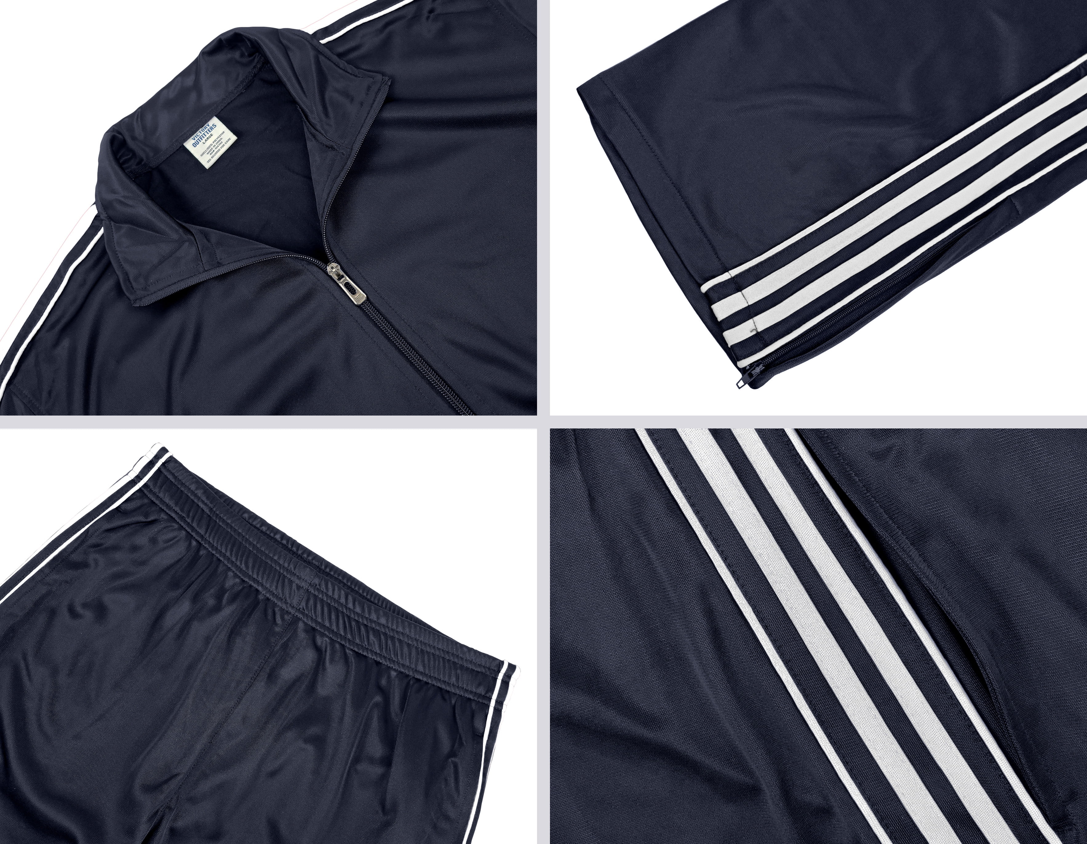 Victory Outfitters Men's Athletic Tricot Track Jacket and Matching Pants Set - NVY/WHT - L - Walmart.com Victory Outfitters Men's Athletic Tricot Track Jacket and Matching Pants Set - NVY/WHT - L - Walmart.com