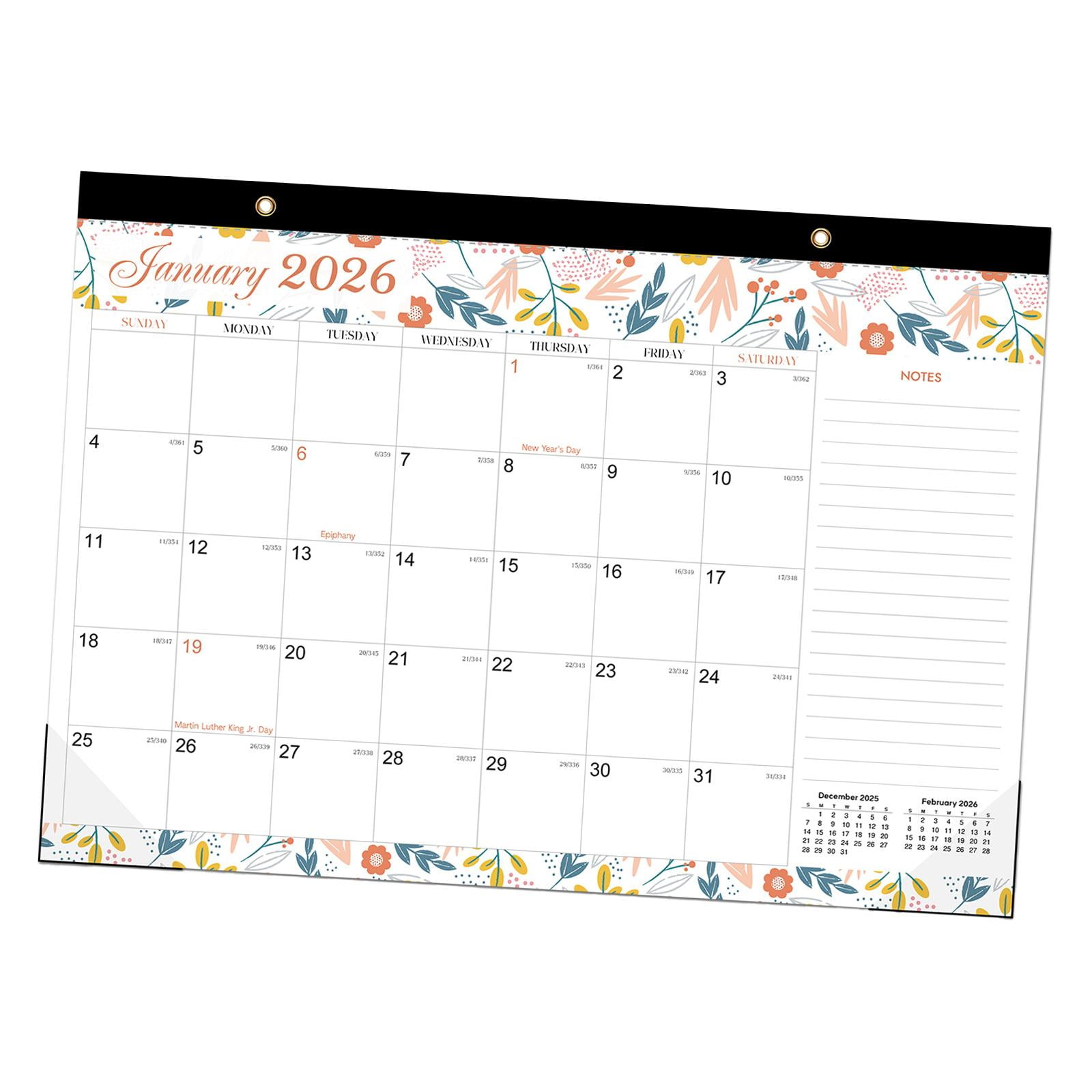 1 Desk Calendar 2026-2027 Monthly Planner with to Do List for Home Office School Tabletop Wall Hanging