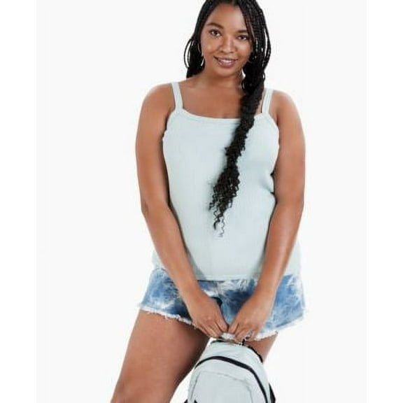 MSRP $24 Rebellious One Trendy Plus Size Ribbed Tank Top Green Size 1X