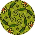 thumbnail image 1 of Ahgly Company Machine Washable Indoor Round Transitional Pistachio Green Area Rugs, 7' Round, 1 of 7
